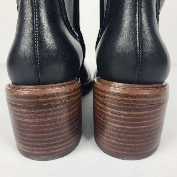 Vince Camuto Vuliann Tall Boots Knee high Black Leather 7.5M - Picture 10 of 16